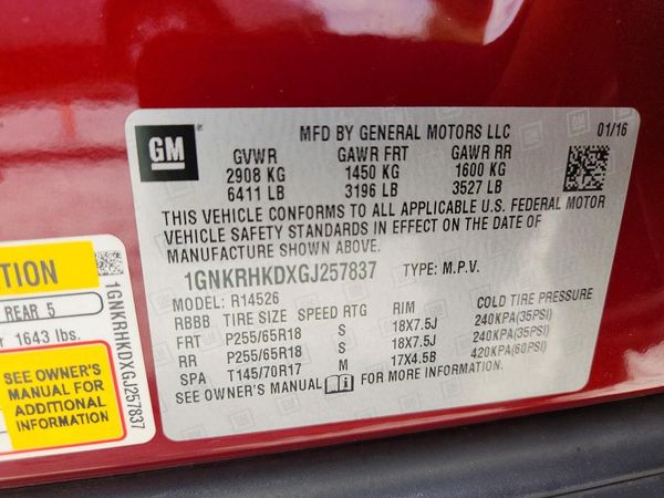 2016 CHEVROLET TRAVERSE