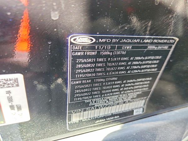 2020 LAND ROVER RANGE ROVER SPORT