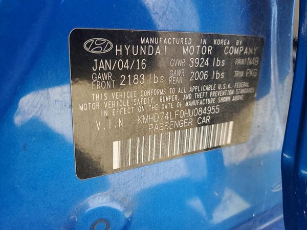 2017 HYUNDAI ELANTRA SE Base