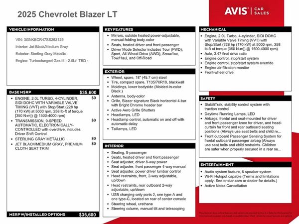 2025 CHEVROLET BLAZER 2LT