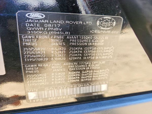 2017 LAND ROVER RANGE ROVER Autobiography