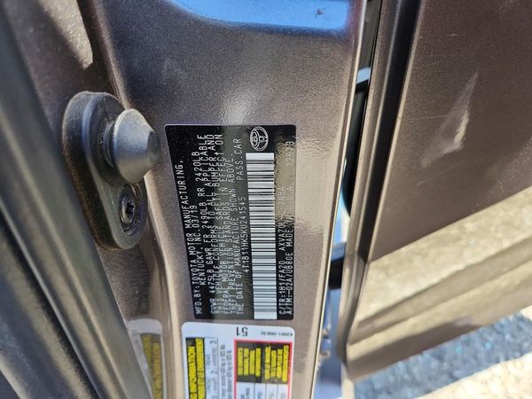 2019 TOYOTA CAMRY L/LE/SE/XLE