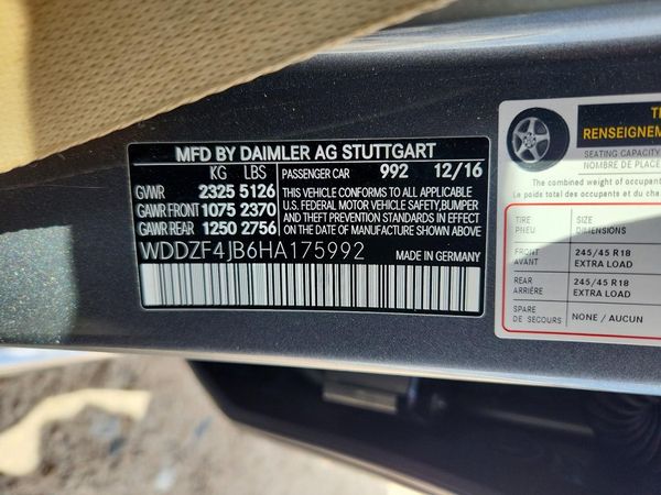 2017 MERCEDES-BENZ E