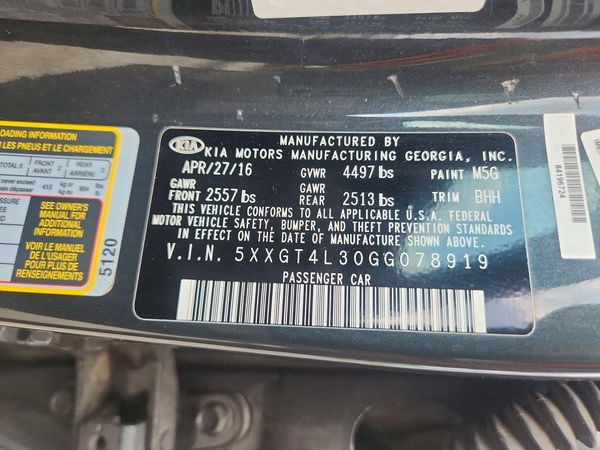2016 KIA OPTIMA GL
