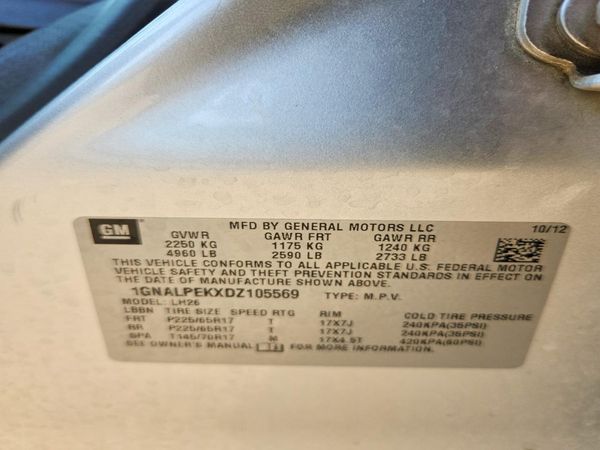 2013 CHEVROLET EQUINOX 2LT