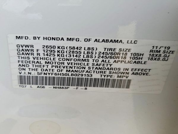 2020 HONDA PILOT