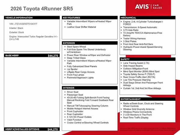 2026 TOYOTA 4RUNNER