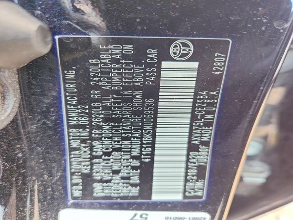 2022 TOYOTA CAMRY
