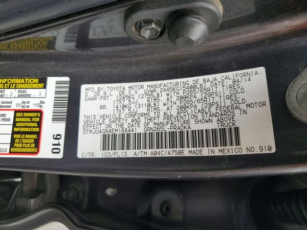 2014 TOYOTA TACOMA Delux Grade