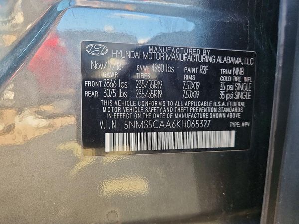 2019 HYUNDAI SANTA FE Limited, Ultimate