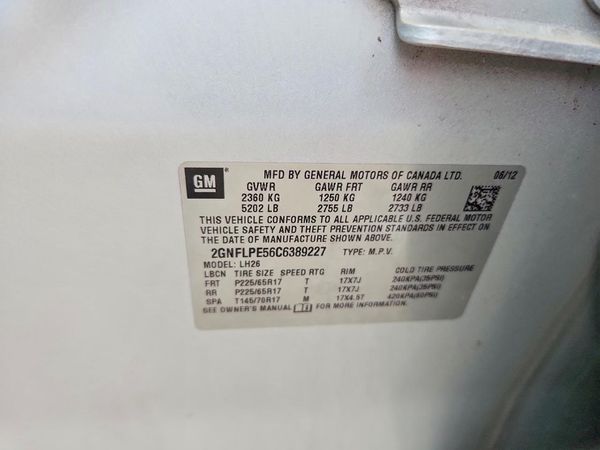 2012 CHEVROLET EQUINOX 2LT