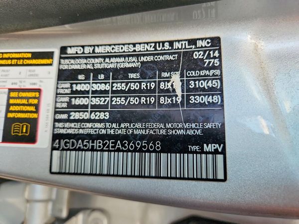 2014 MERCEDES-BENZ ML ML350 4-MATIC
