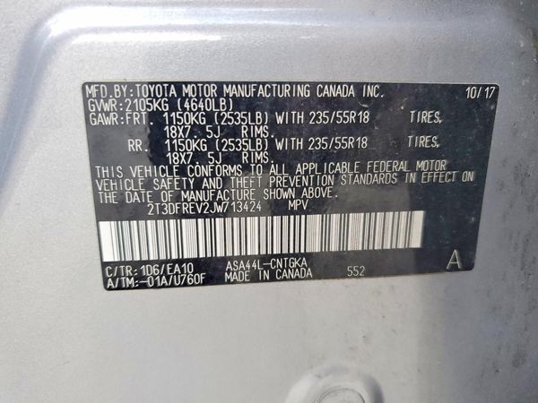 2018 TOYOTA RAV4 Ltd/Platinum