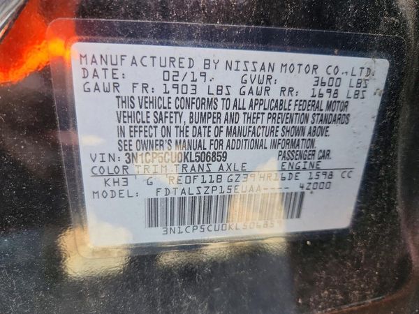 2019 NISSAN KICKS — VINS