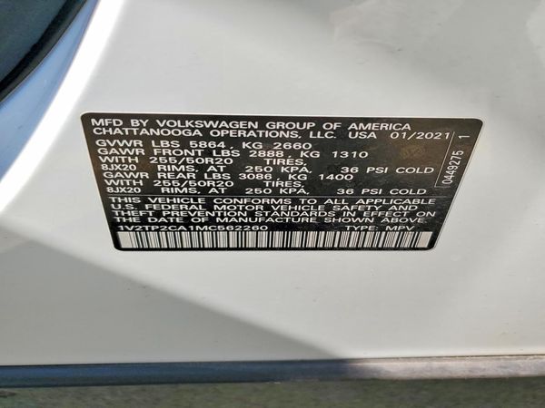 2021 VOLKSWAGEN ATLAS
