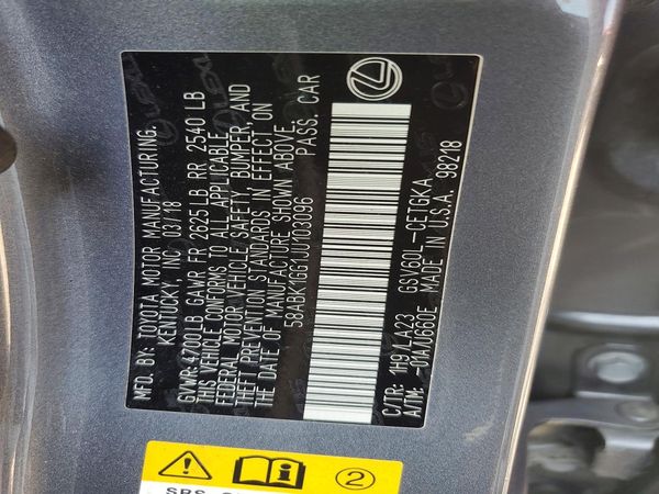 2018 LEXUS ES 350