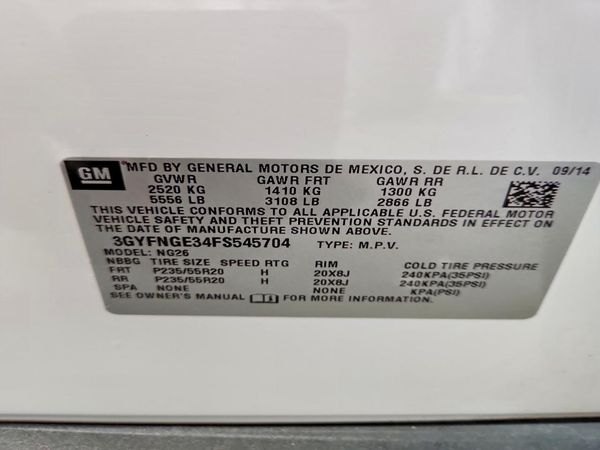 2015 CADILLAC SRX