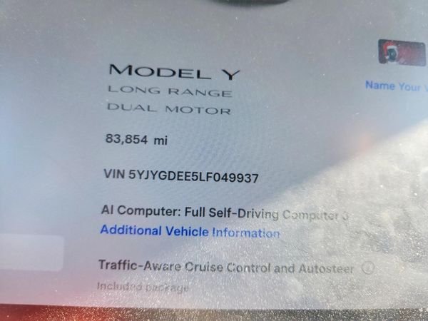2020 TESLA MODEL Y