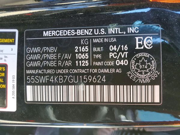 2016 MERCEDES-BENZ C C300-4M