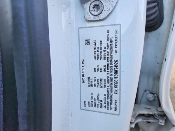 2022 TESLA MODEL 3