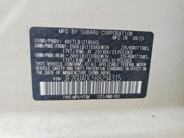 2024 SUBARU CROSSTREK