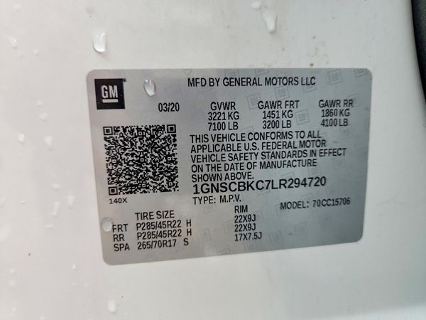 2020 CHEVROLET TAHOE
