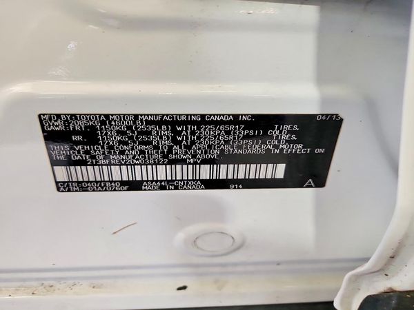 2013 TOYOTA RAV4 Standard