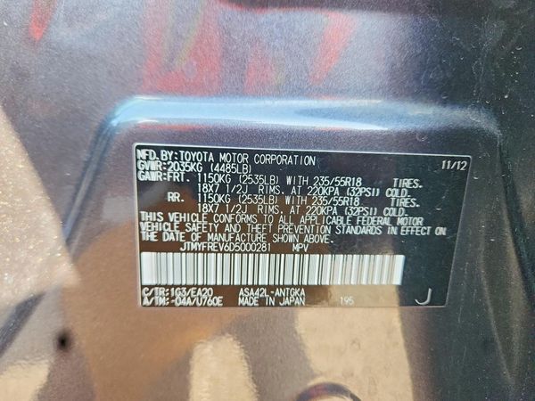 2013 TOYOTA RAV4 High