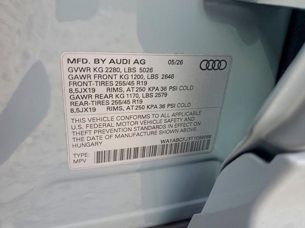 2026 AUDI Q3 S Line quattro — VINS