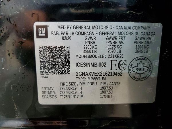 2020 CHEVROLET EQUINOX LT (2LT)