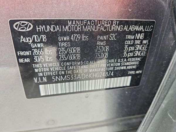 2019 HYUNDAI SANTA FE