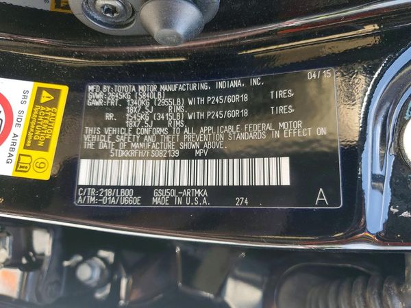 2015 TOYOTA HIGHLANDER Base/Hybrid