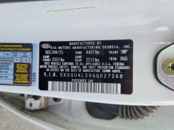 2016 KIA OPTIMA GLS, JSL