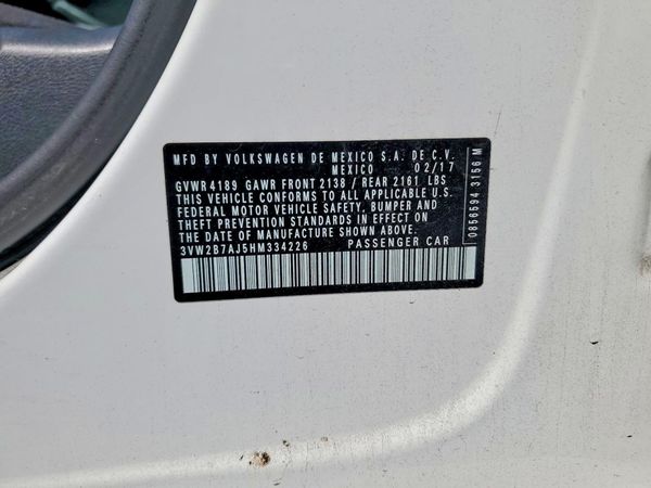 2017 VOLKSWAGEN JETTA S