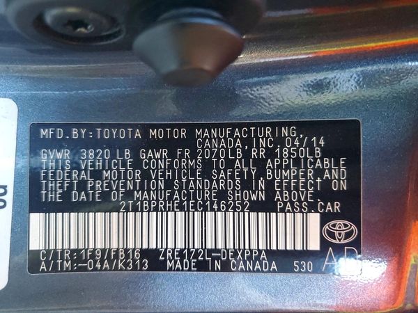 2014 TOYOTA COROLLA ECO/ECO PLUS