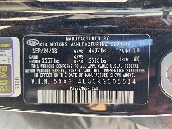 2019 KIA OPTIMA
