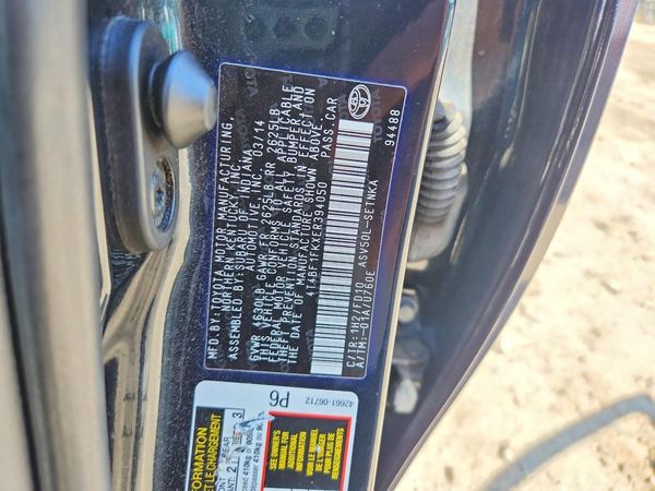 2014 TOYOTA CAMRY — VINS
