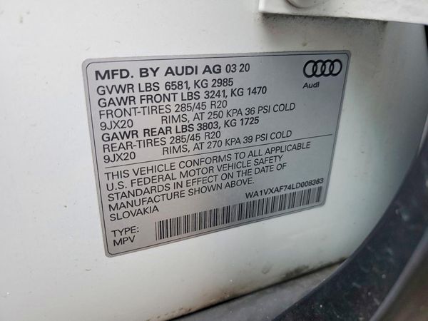 2020 AUDI Q7 quattro Prestige