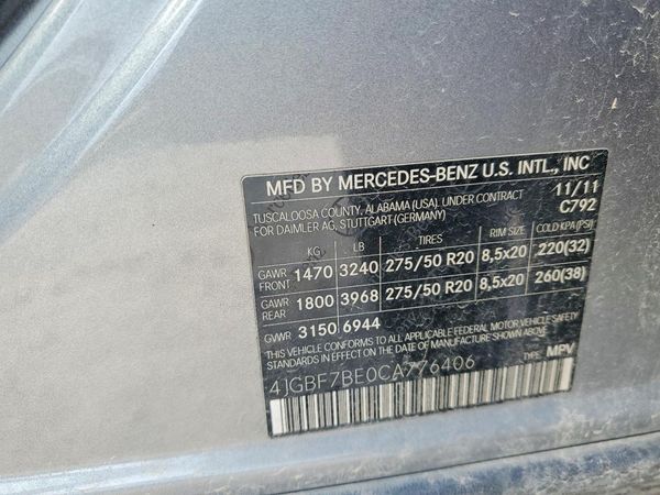 2012 MERCEDES-BENZ GL
