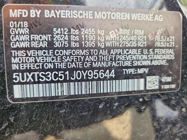 2018 BMW X3 M40i