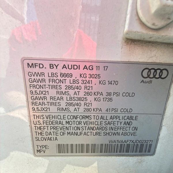 2018 AUDI Q7 quattro Prestige