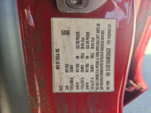 2022 TESLA MODEL 3