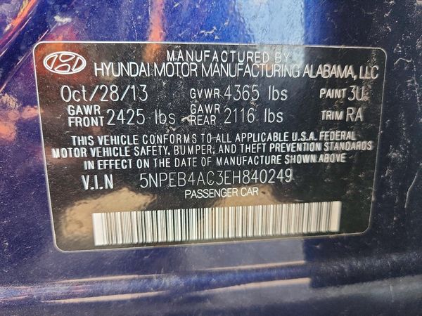 2014 HYUNDAI SONATA GLS/ GLS Popular