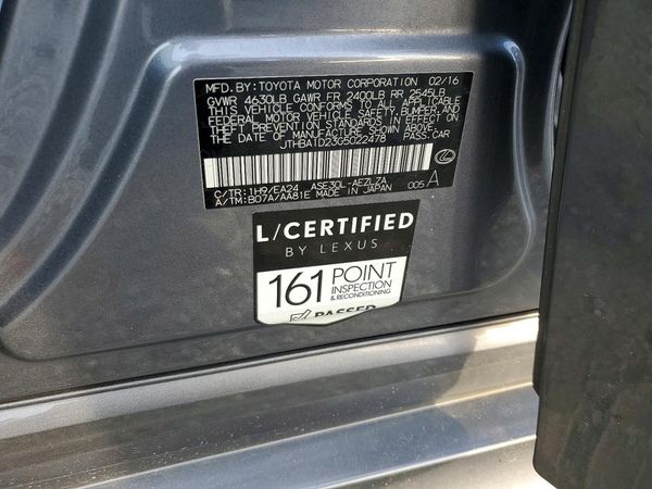 2016 LEXUS IS 200t