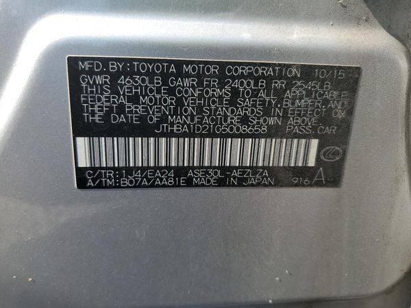 2016 LEXUS IS