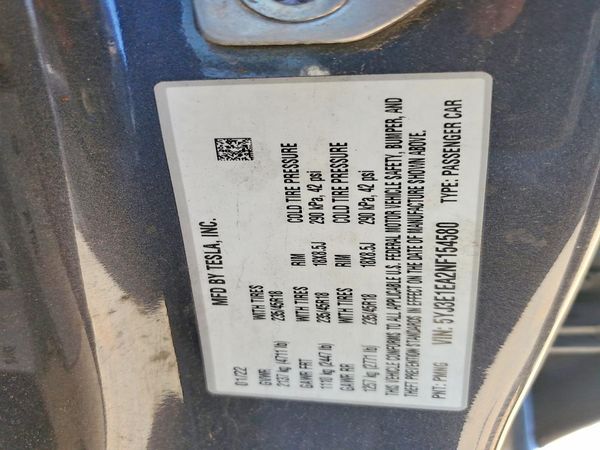 2022 TESLA MODEL 3