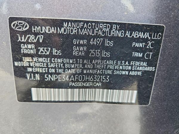 2018 HYUNDAI SONATA