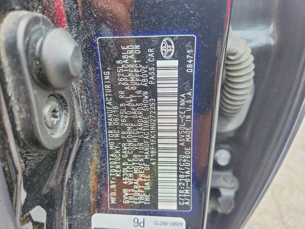 2017 TOYOTA CAMRY LE/SE/XLE/XSE
