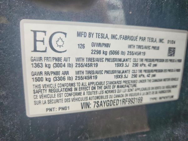 2024 TESLA MODEL Y