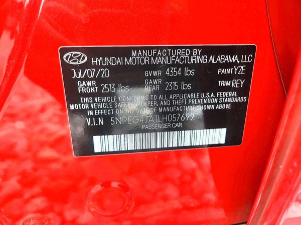 2020 HYUNDAI SONATA SE